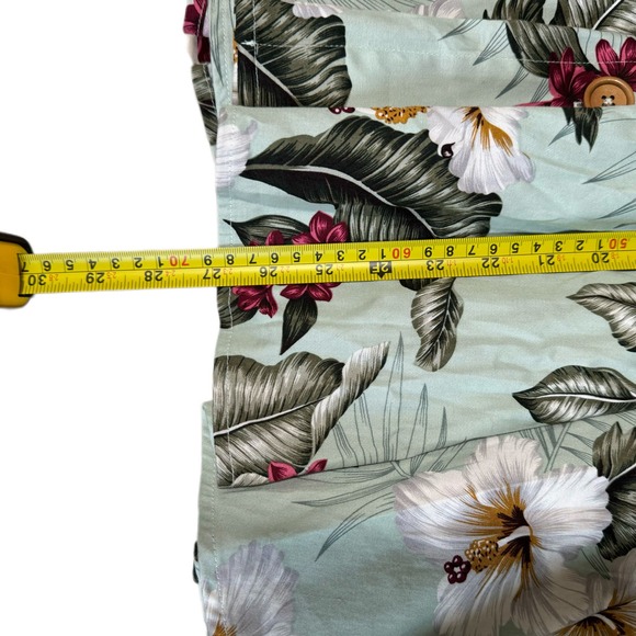 NWT HELL BUNNY RETRO 50S VINTAGE STYLE GREEN FLORAL TAHITI SKIRT SIZE SMALL - Picture 9 of 15